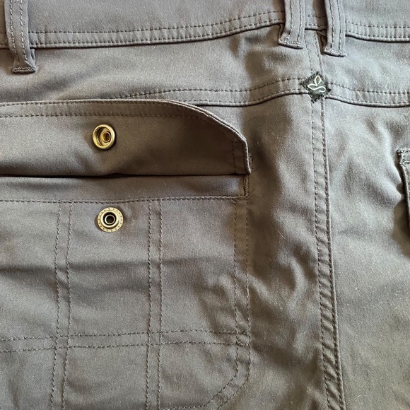 Prana Blue Gray Hiking Everyday Shorts Size 8 - Picture 3 of 10